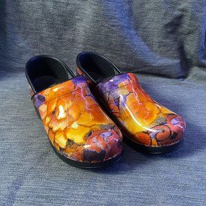 Dansko Yellow Floral Professional/LT Pro Clogs